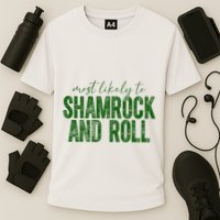 Most Likely To Be Shamrock And Roll Funny St Patricks Day Performance Shirt