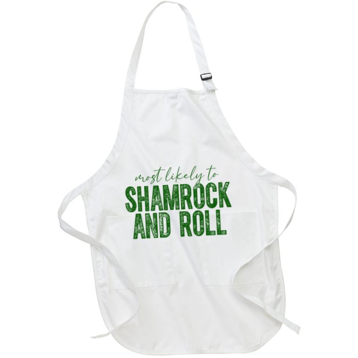 Most Likely To Be Shamrock And Roll Funny St Patricks Day Apron