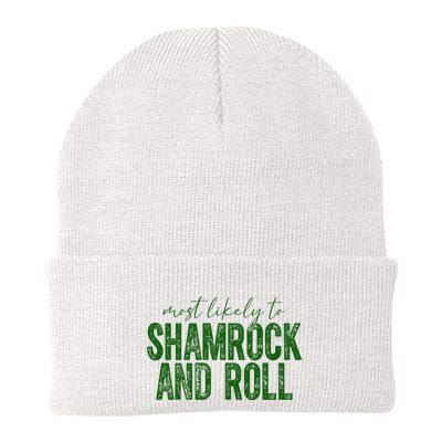 Most Likely To Be Shamrock And Roll Funny St Patricks Day Beanie