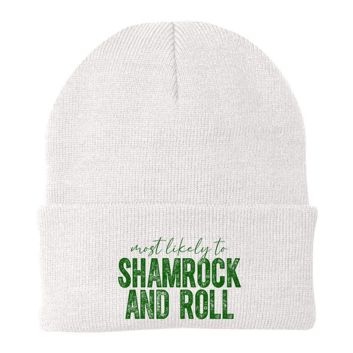 Most Likely To Be Shamrock And Roll Funny St Patricks Day Beanie
