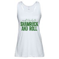 Most Likely To Be Shamrock And Roll Funny St Patricks Day Ladies Essential Flowy Tank