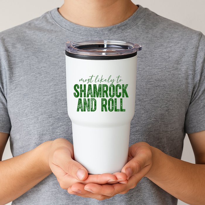 Most Likely To Be Shamrock And Roll Funny St Patricks Day Tumbler