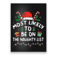 Most Likely To Be On The Naughty List Funny Family Christmas Poster