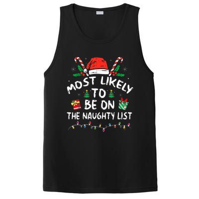 Most Likely To Be On The Naughty List Funny Family Christmas PosiCharge Competitor Tank