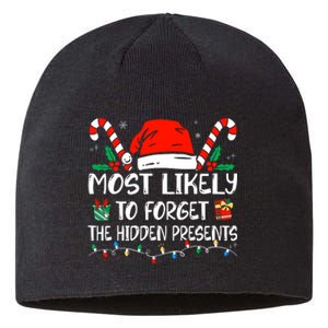 Most Likely To Forget The Hidden Presents Family Christmas Sustainable Beanie