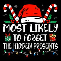 Most Likely To Forget The Hidden Presents Family Christmas 16 in Basic Backpack
