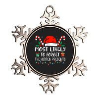 Most Likely To Forget The Hidden Presents Family Christmas Metallic Star Ornament