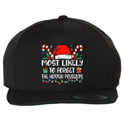 Most Likely To Forget The Hidden Presents Family Christmas Wool Snapback Cap