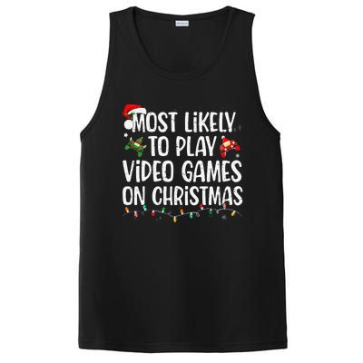 Most Likely To Play Video Games On Christmas Family Matching Gift PosiCharge Competitor Tank