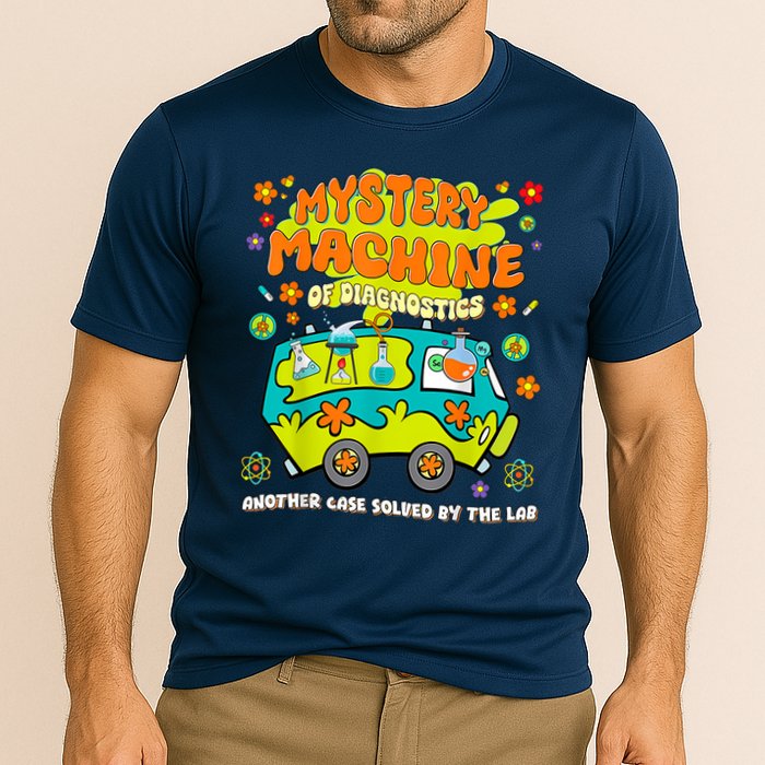 Med Lab Tech Lab Week 2025 Mystery Machine of Diagnostics Cooling Performance Crew T-Shirt