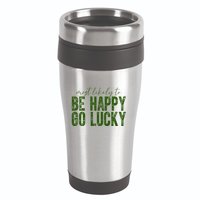 Most Likely To Be Happy Go Lucky Funny St Patricks Day 16oz Travel Tumbler