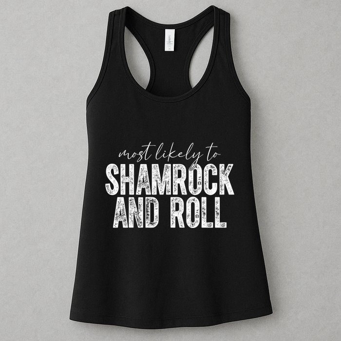 Most Likely To Be Happy Go Lucky Funny St Patricks Day Womens Tank Top
