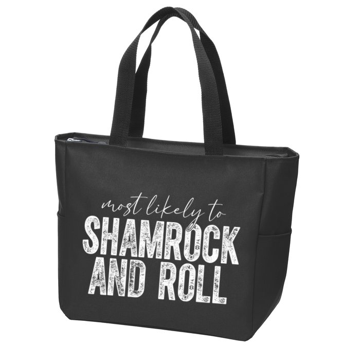 Most Likely To Be Happy Go Lucky Funny St Patricks Day Zip Tote Bag