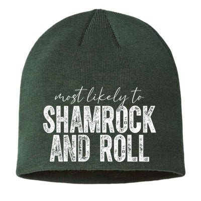 Most Likely To Be Happy Go Lucky Funny St Patricks Day Sustainable Beanie