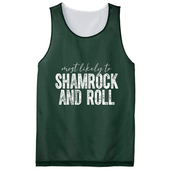 Most Likely To Be Happy Go Lucky Funny St Patricks Day Mesh Reversible Basketball Jersey Tank