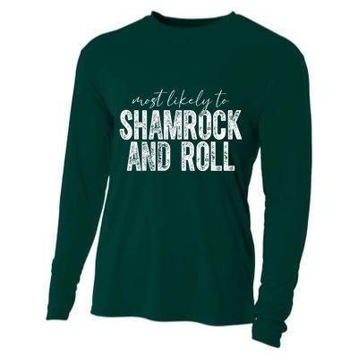 Most Likely To Be Happy Go Lucky Funny St Patricks Day Cooling Performance Long Sleeve Crew