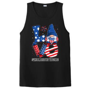 Medical Laboratory Technician Love 4th Of July Gnome Usa Funny Gift PosiCharge Competitor Tank