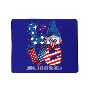 Medical Laboratory Technician Love 4th Of July Gnome Usa Funny Gift Mousepad