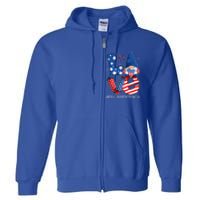 Medical Laboratory Technician Love 4th Of July Gnome Usa Funny Gift Full Zip Hoodie