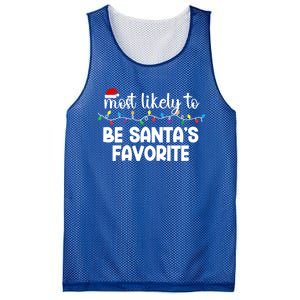 Most Likely To Family Gift Pajamas Christmas Funny Gift Mesh Reversible Basketball Jersey Tank