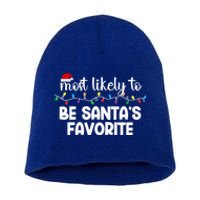 Most Likely To Family Gift Pajamas Christmas Funny Gift Short Acrylic Beanie