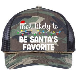 Most Likely To Family Gift Pajamas Christmas Funny Gift Retro Rope Trucker Hat Cap