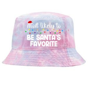 Most Likely To Family Gift Pajamas Christmas Funny Gift Tie-Dyed Bucket Hat