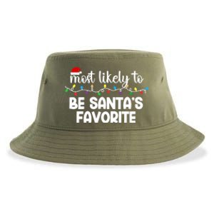 Most Likely To Family Gift Pajamas Christmas Funny Gift Sustainable Bucket Hat