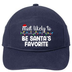 Most Likely To Family Gift Pajamas Christmas Funny Gift 7-Panel Snapback Hat