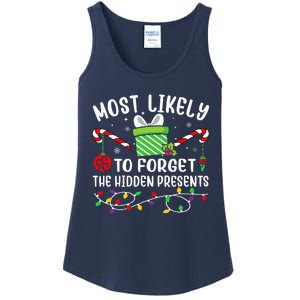 Most Likely To Forget The Hidden Presents Funny Christmas  Ladies Essential Tank