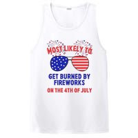 Most Likely To Get Burned By Fireworks 4th Of July PosiCharge Competitor Tank