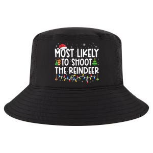 Most Likely To Christmas Shoot The Reindeer Family Group Gift Cool Comfort Performance Bucket Hat