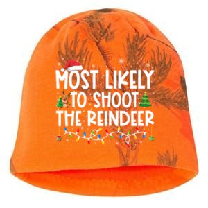 Most Likely To Christmas Shoot The Reindeer Family Group Gift Kati - Camo Knit Beanie