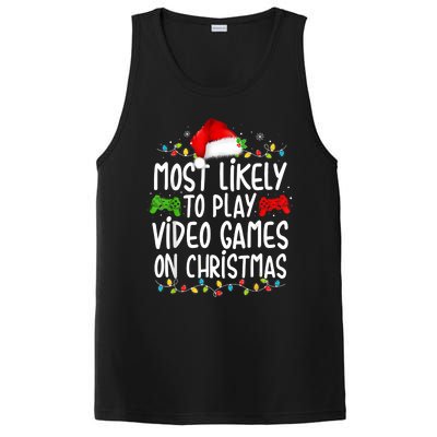 Most Likely To Play Video Games On Christmas Gamer Lovers PosiCharge Competitor Tank