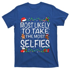 Most Likely To Take The Most Selfies Family Christmas  T-Shirt