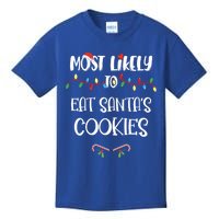 Most Likely To Christmas Eat Santa's Cookies Family Group Meaningful Gift Kids T-Shirt