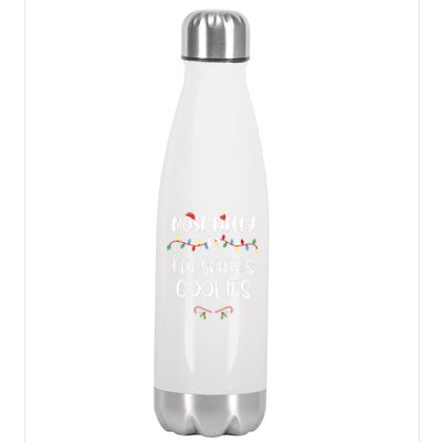 Most Likely To Christmas Eat Santa's Cookies Family Group Meaningful Gift Stainless Steel Insulated Water Bottle