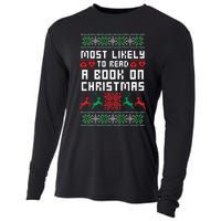 Most Likely To Read A Book On Christmas Cooling Performance Long Sleeve Crew