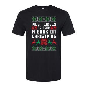 Most Likely To Read A Book On Christmas Softstyle CVC T-Shirt