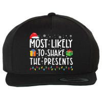 Most Likely To Shake The Presents Family Matching Christmas Wool Snapback Cap