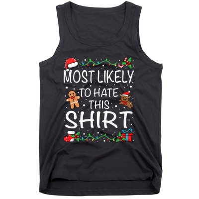 Most Likely To Hate This Family Christmas Tank Top