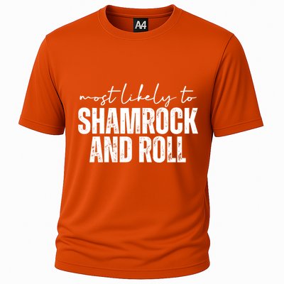 Most Likely To Shamrock And Roll St Patricks Cooling Performance Crew T-Shirt