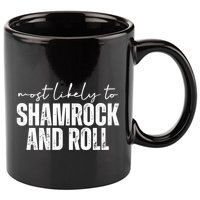 Most Likely To Shamrock And Roll St Patricks 11oz C Handle Ceramic Mug