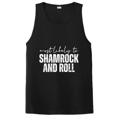 Most Likely To Shamrock And Roll St Patricks PosiCharge Competitor Tank