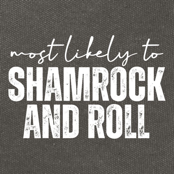 Most Likely To Shamrock And Roll St Patricks Cotton Canvas Backpack