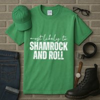 Most Likely To Shamrock And Roll St Patricks Tall T-Shirt