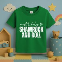 Most Likely To Shamrock And Roll St Patricks Toddler T-Shirt