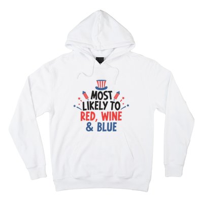 Most Likely To Red Wine And Blue Hoodie