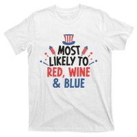 Most Likely To Red Wine And Blue T-Shirt