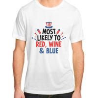 Most Likely To Red Wine And Blue Adult ChromaSoft Performance T-Shirt